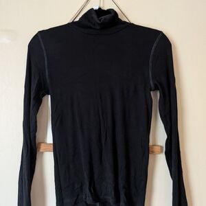 Black Turtleneck Long Sleeve Top